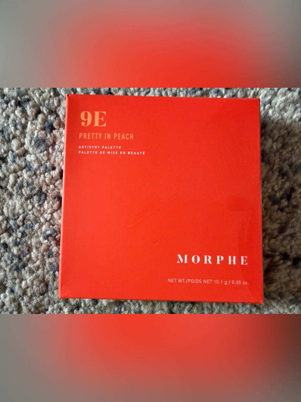 Morphe 9E Pretty in Peach Eyeshadow Palette - Bright Orange Packaging